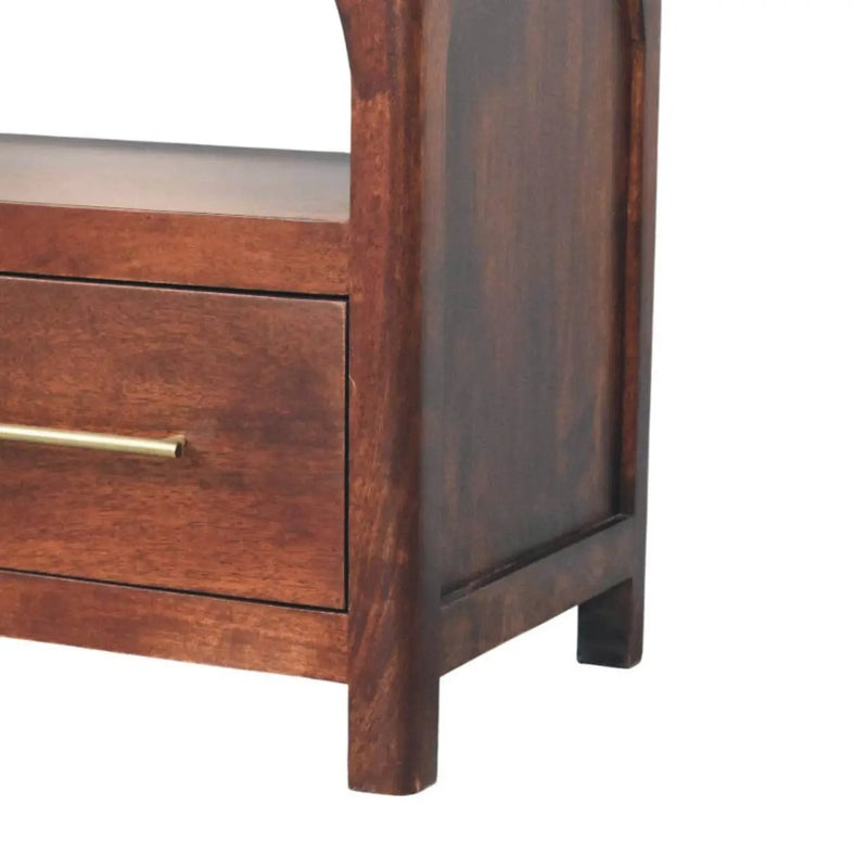 Solid Wood Arched Edge 2 Drawer Media Unit by HouseOfZazla