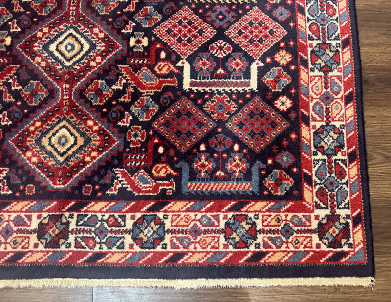Karastan Rug 5x8, Yuruk Collection #530, Geometric Tribal Wool Pile Vintage Carpet by Jewel Rugs