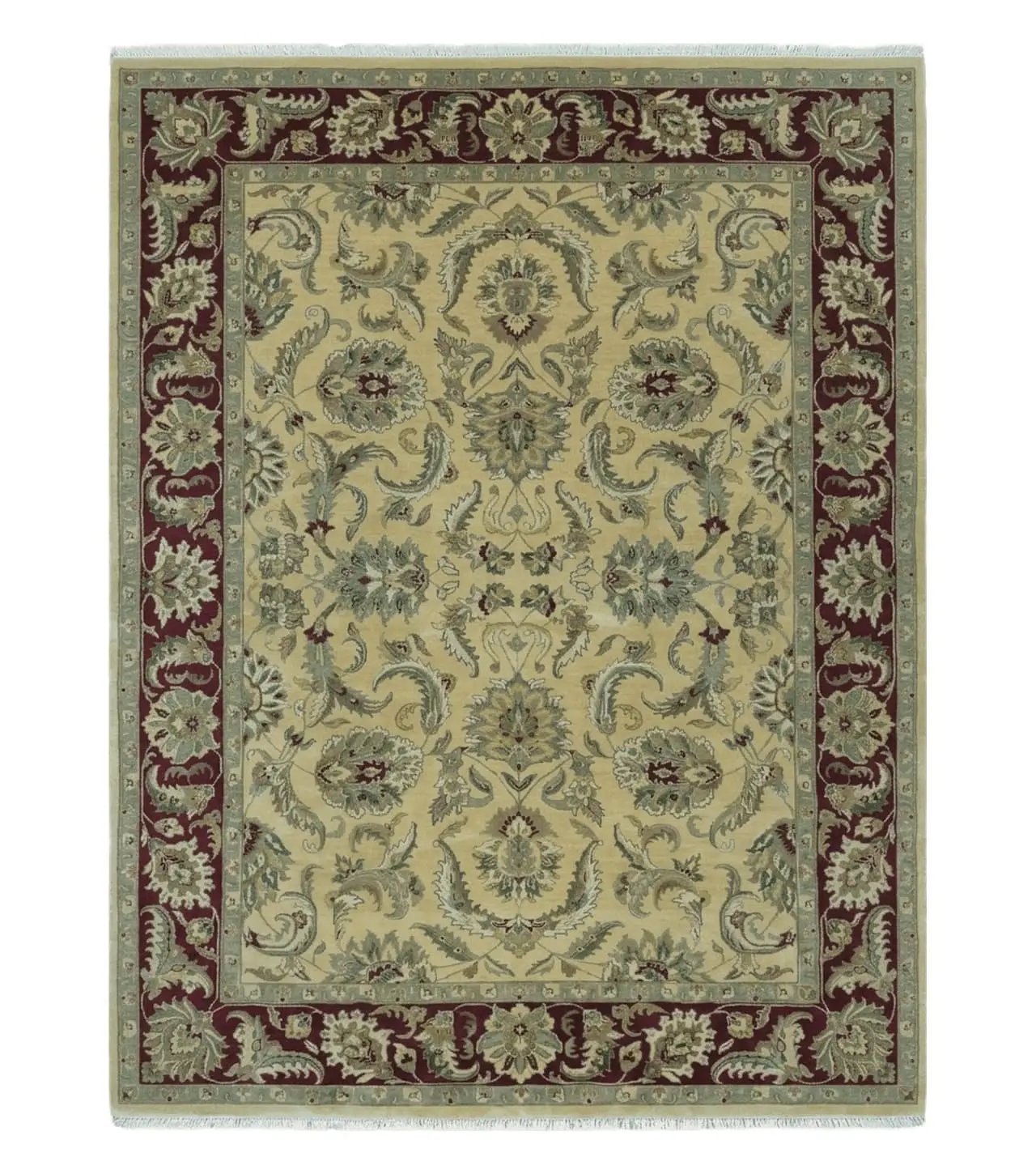 9' X 12' Vintage Handmade India Oriental Jaipur Quality Tea Wash Hand Knotted by Jewel Rugs