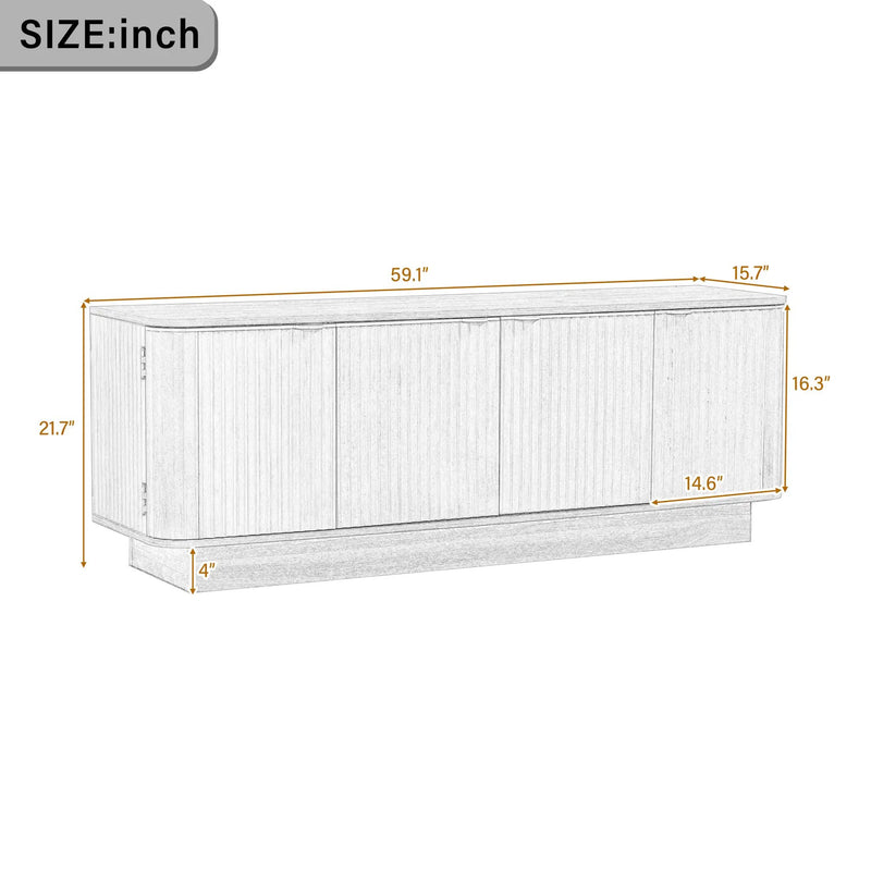 Vibe Haus Mid-Century Modern TV Stand for 70 Inch TV by HouseOfZazla