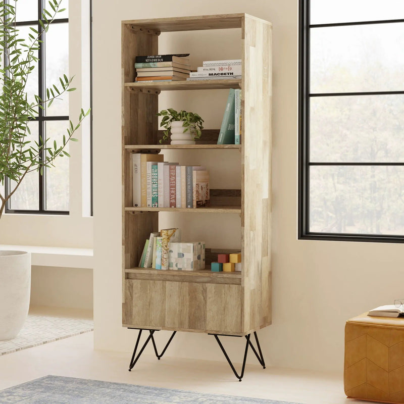 Hunter - Tall Bookcase - Natural by Unique Piece Furniture
