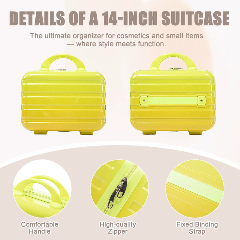 14'/20' 2-Piece PC Spinner Wheel Luggage Set with Gradient Color and Lock by HouseOfZazla