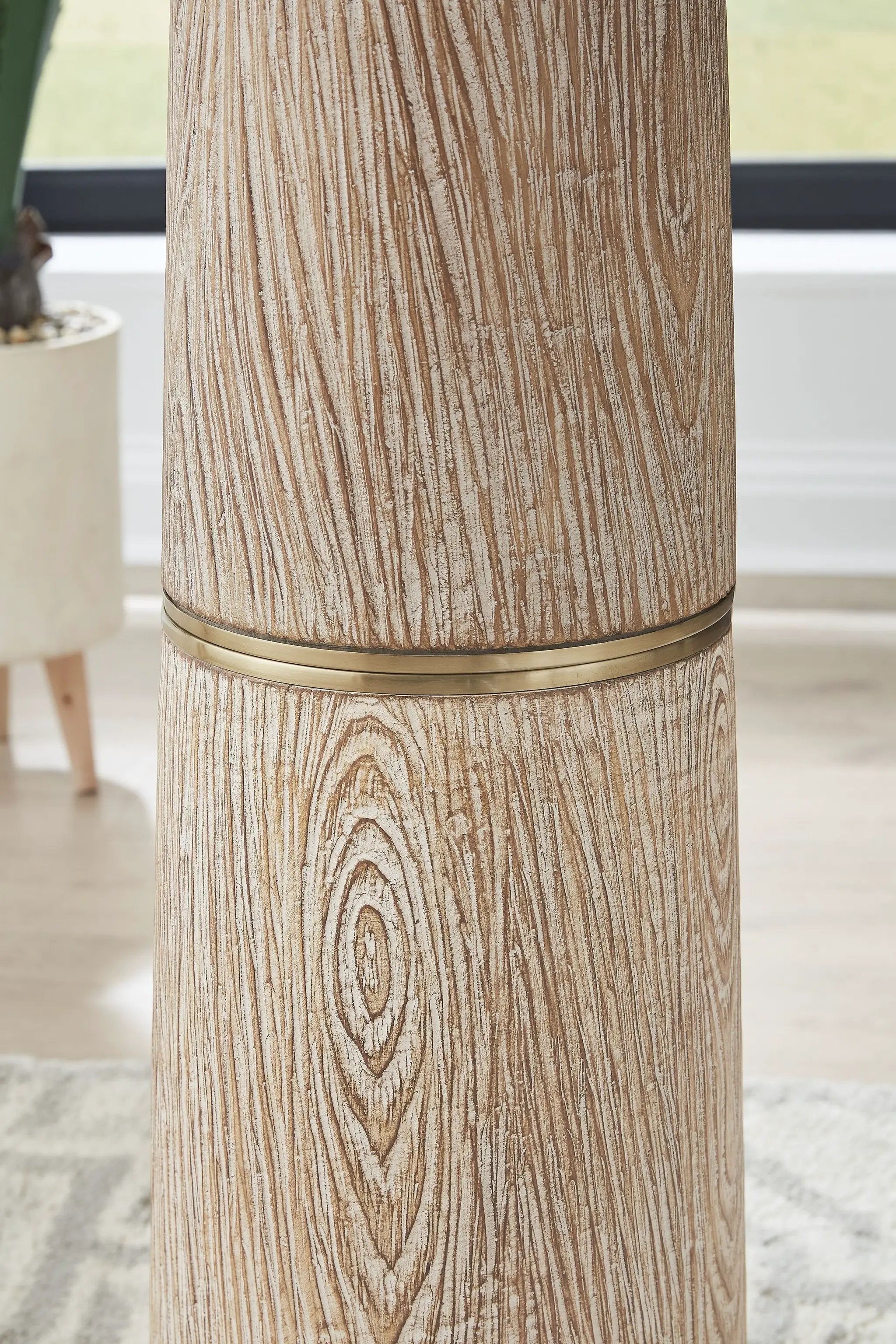 Gasparleigh - Poly Floor Lamp - Brown / Gold Finish by Unique Piece Furniture