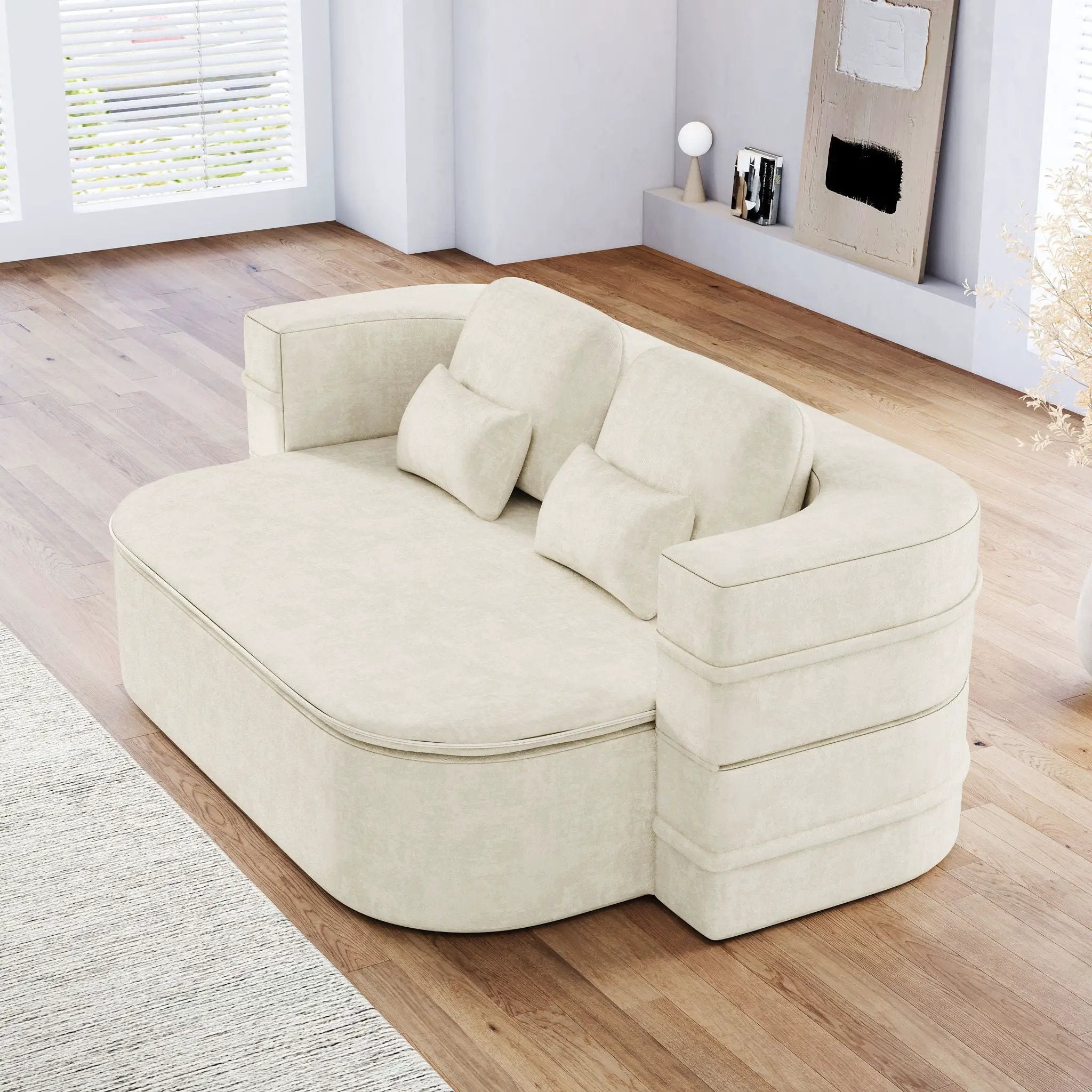 2 In 1 Foldable Sofa Bed With Multi Functional Blanket, Floor Lounge Sofa by HouseOfZazla