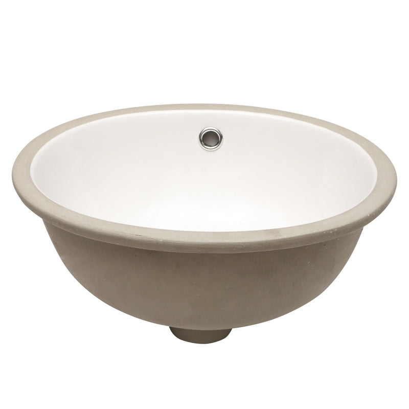 Elegant Ceramic Oval Undermount Bathroom Sink With Overflow by HouseOfZazla