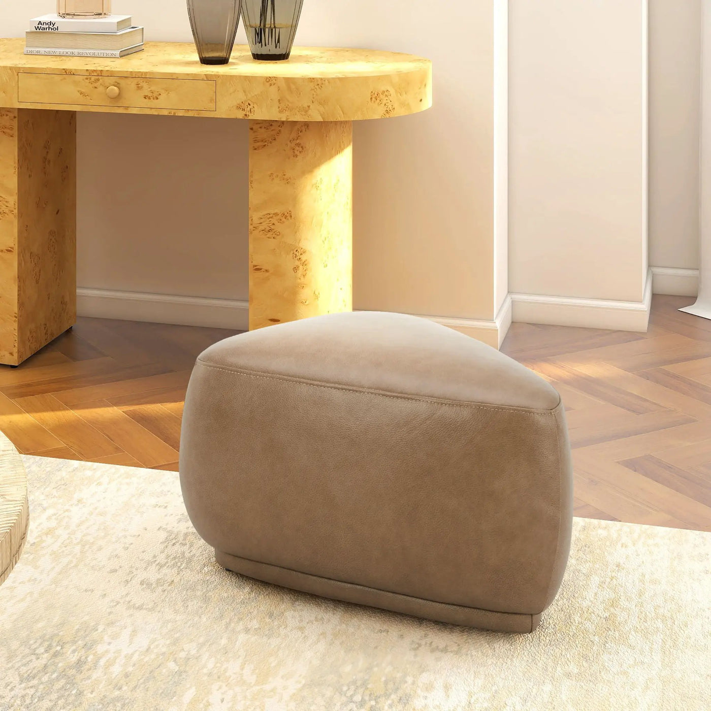 Pebble - Rounded Triangle Cocktail Ottoman by HouseOfZazla