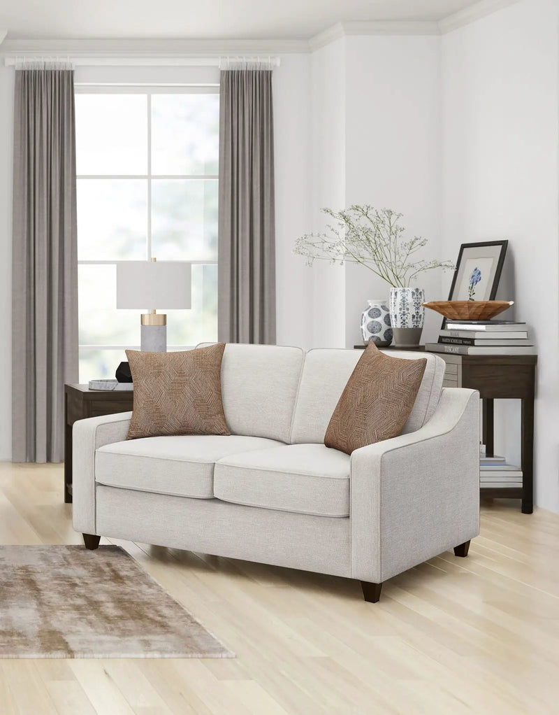 Christine Upholstered Sloped Arm Loveseat Beige by Unique Piece Furniture