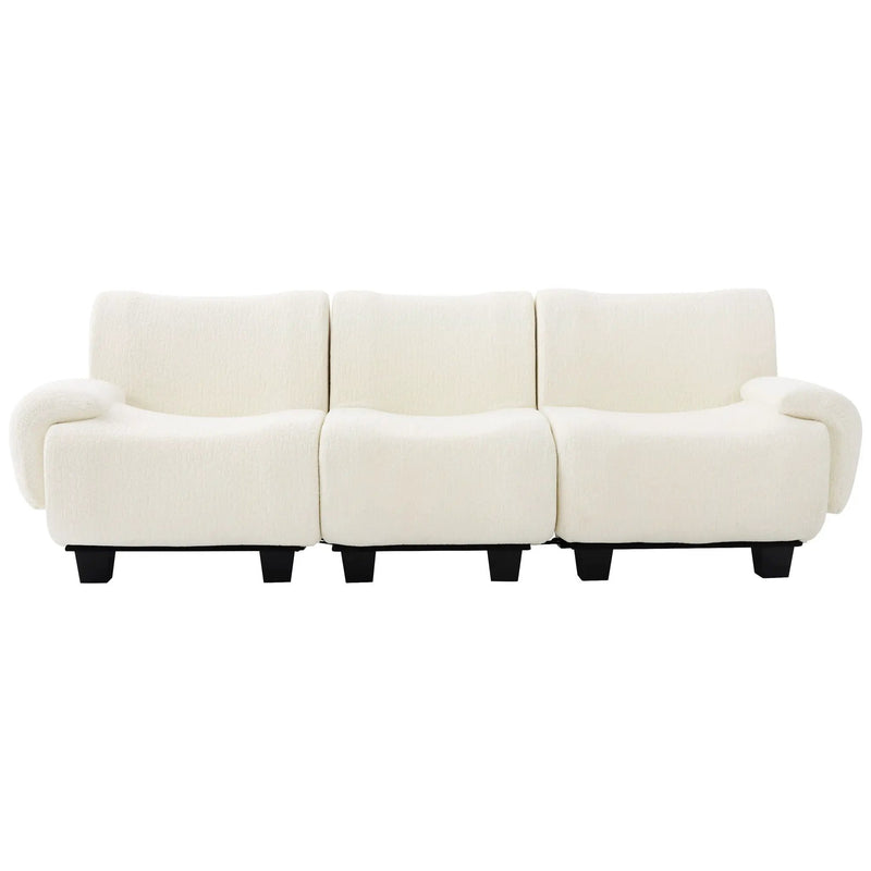 3 Seater Sofa Couch With Curved Armrests by Unique Piece Furniture