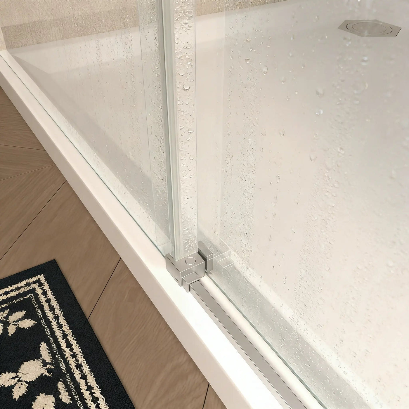 Frameless Single Sliding Shower Door With Handle by HouseOfZazla