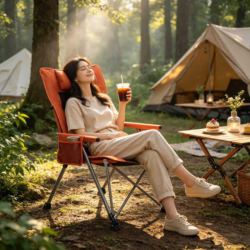 5-Position Adjustable Reclining Camping Chair by HouseOfZazla
