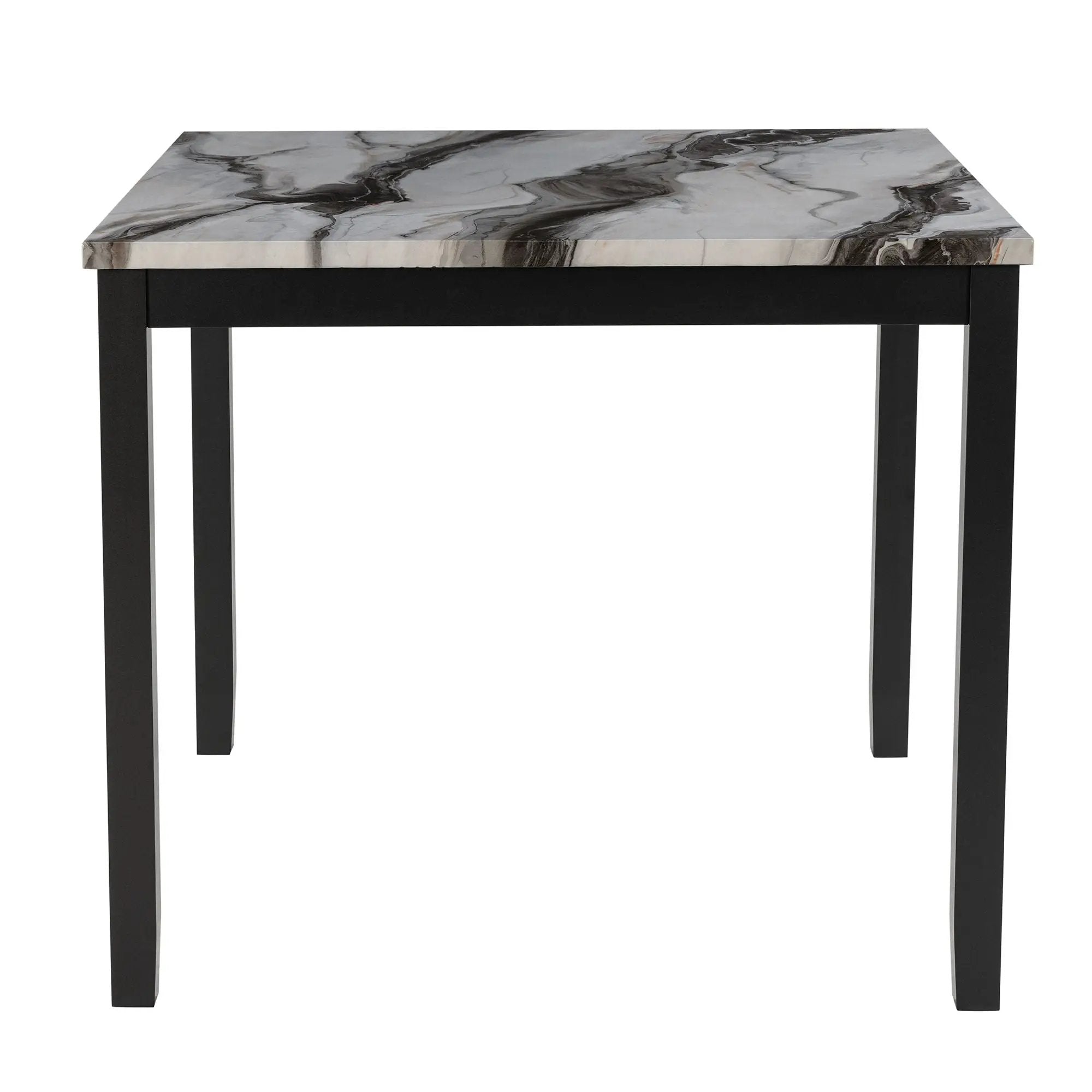 Leoncia - Bar Table And 4 Bar Stools - Espresso / White by HouseOfZazla