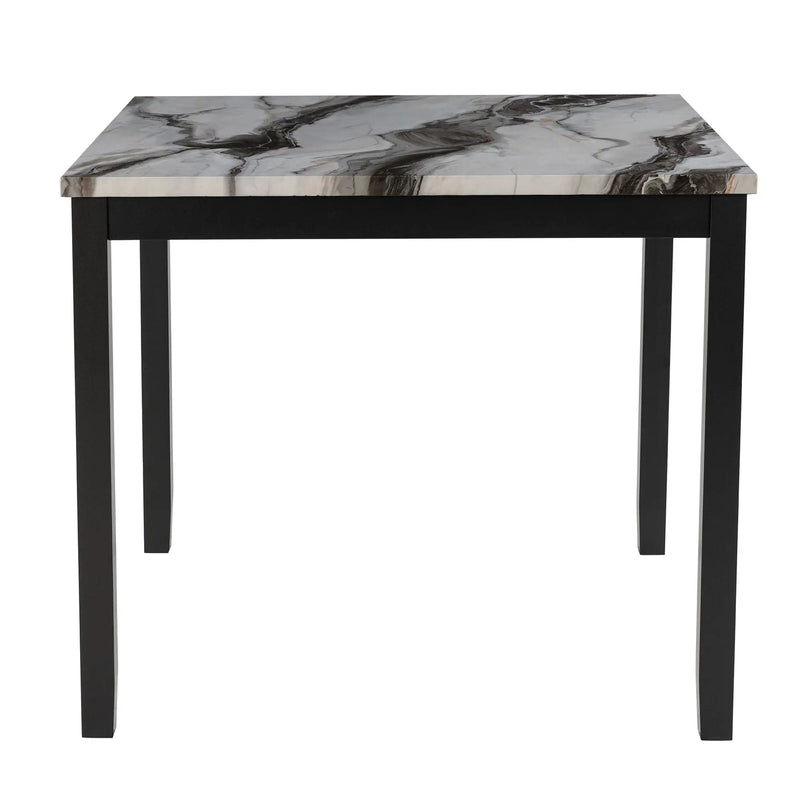 Leoncia - Bar Table And 4 Bar Stools - Espresso / White by HouseOfZazla