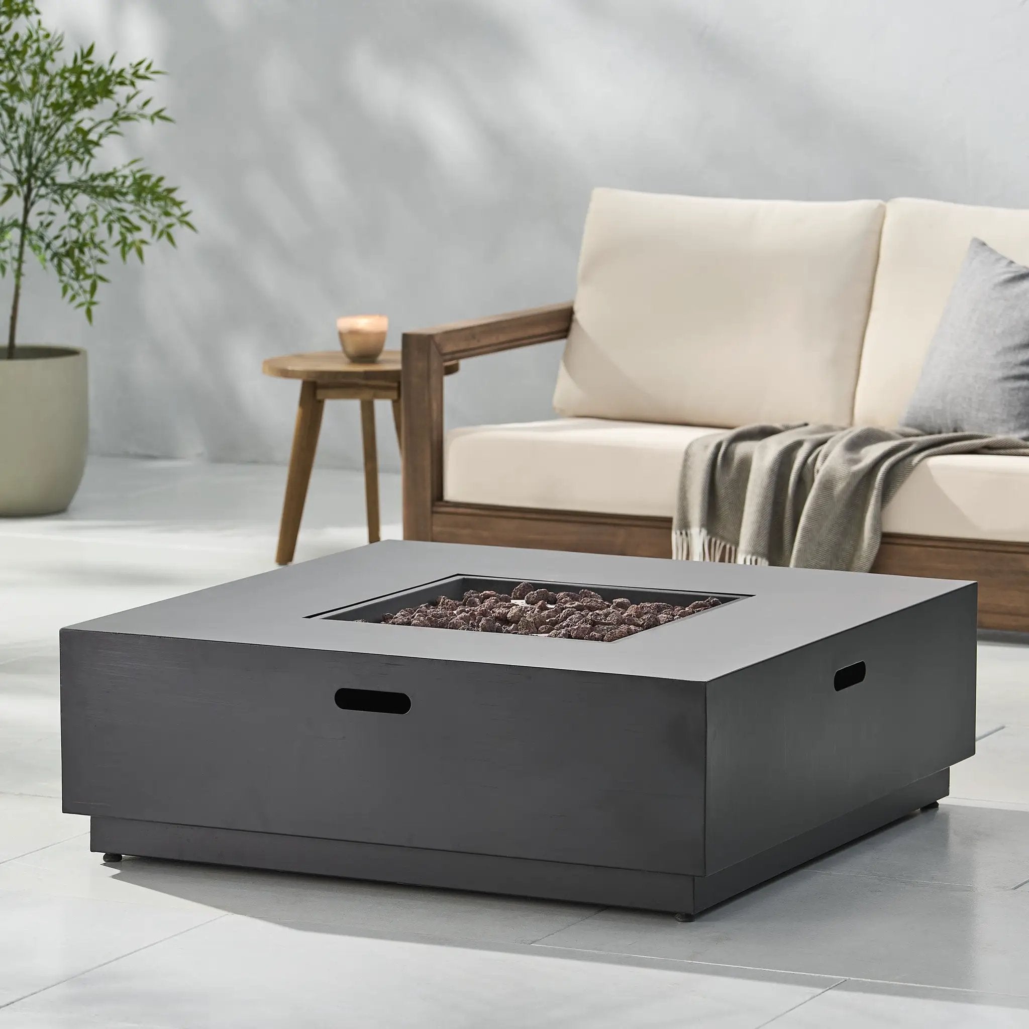 39'' Square Iron Fire Pit - 50,000 BTU by HouseOfZazla