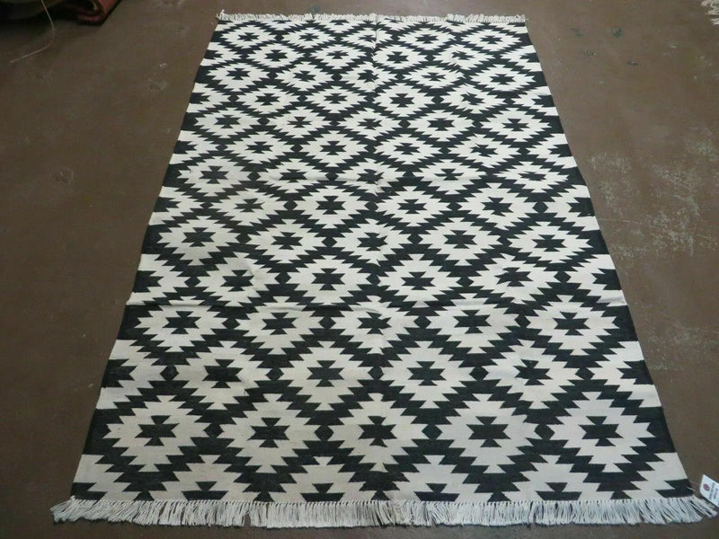 4' X 6' Hand Woven Wool Rug Contemporary Kilim Dhurrie Modern Oriental Area Rug by Jewel Rugs