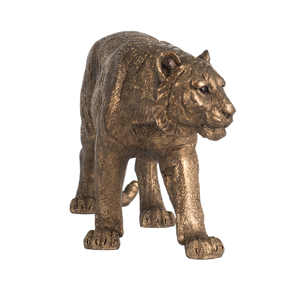 11.5" Tiger Statue Decor with Gleaming Coppery Finish, photo 3 of 9