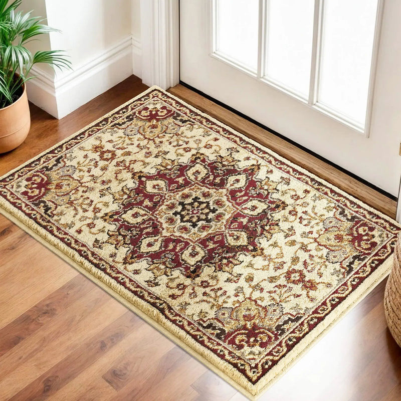 Classic GC_VIN5014 Cream Area Rug by HouseOfZazla
