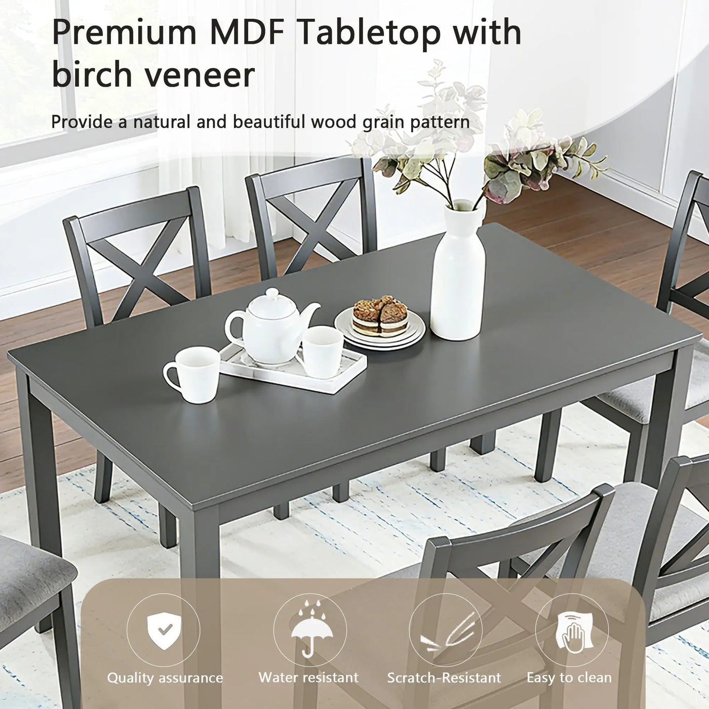 Kitchen Dining Set, Rectangular Dining Table by Unique Piece Furniture