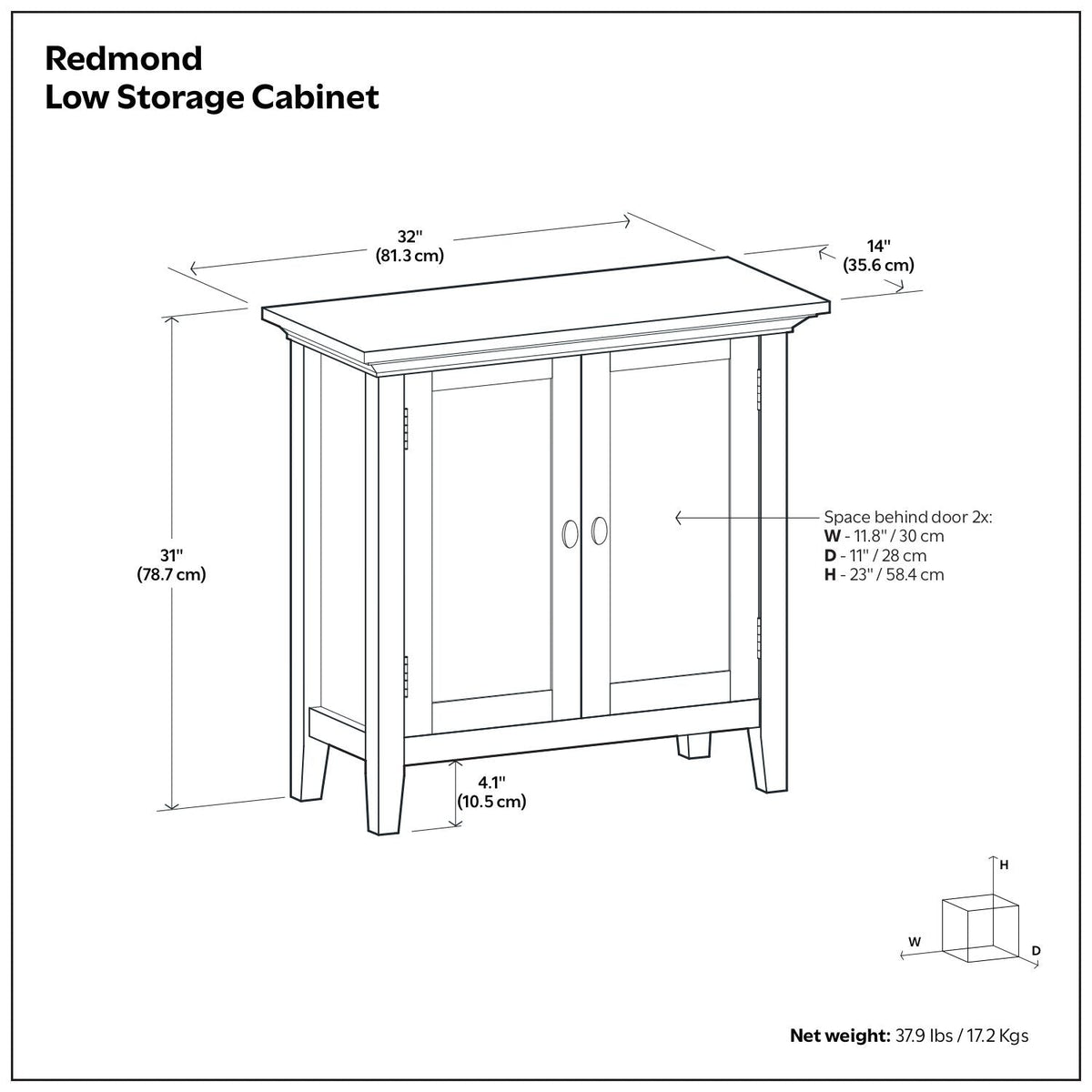 Handcrafted Low Storage Cabinet with Adjustable Shelves - Multiple Colors, photo 22 of 33