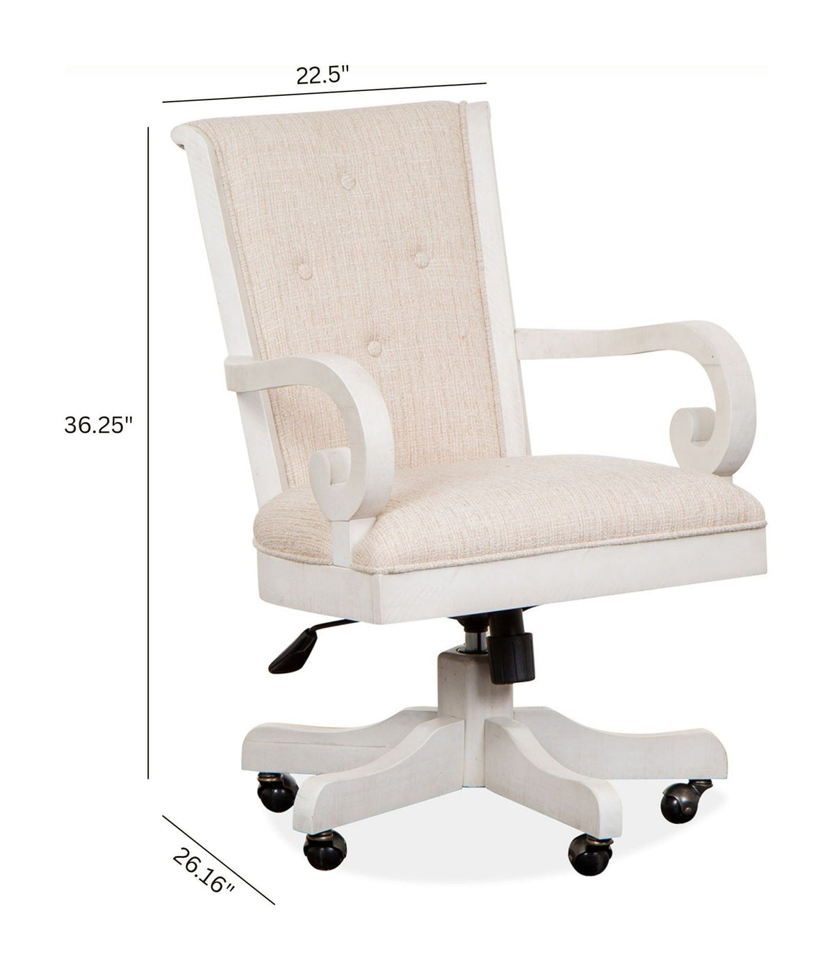 Bronwyn - Fully Upholstered Swivel Chair - Alabaster, photo 6 of 7