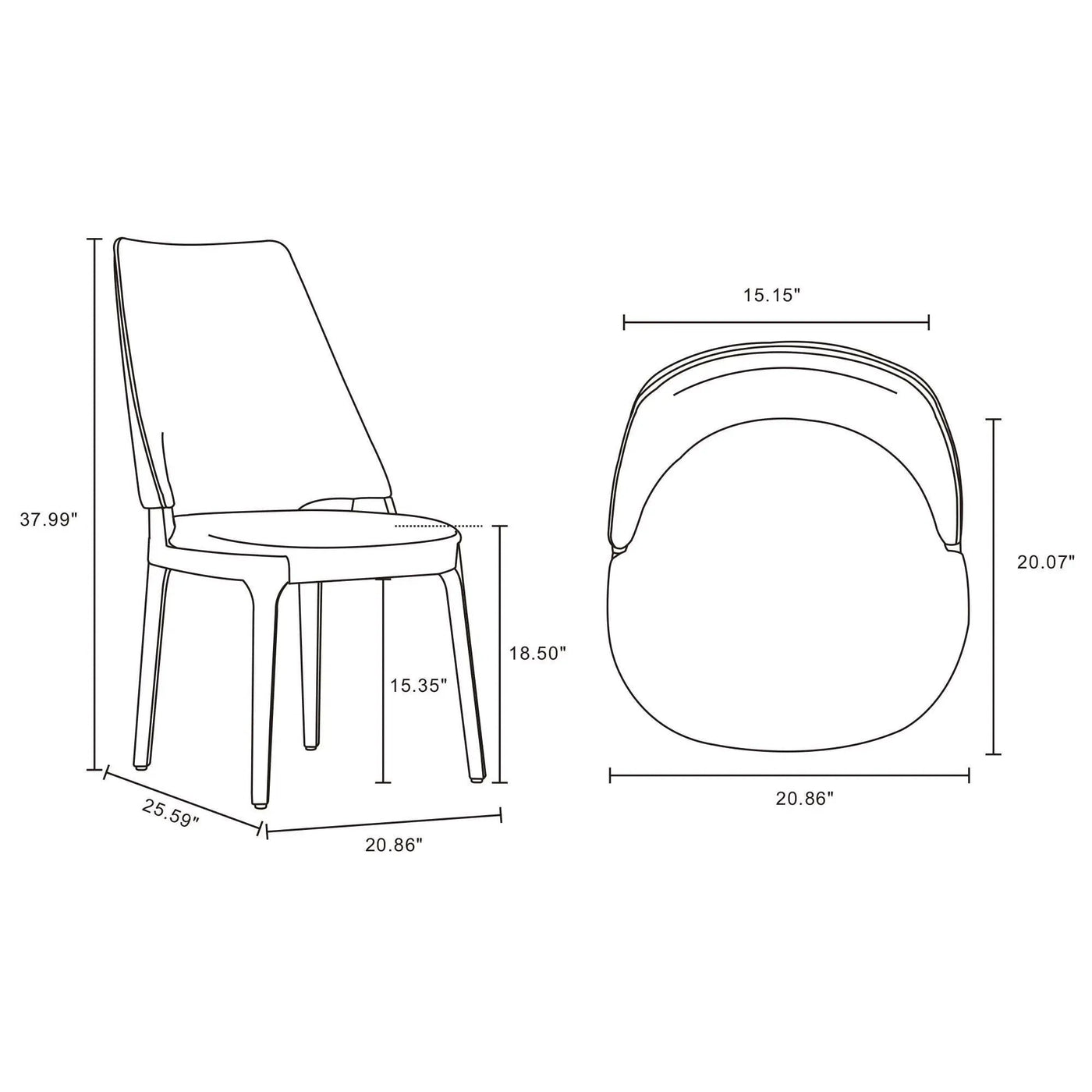 Kara - Dining Chair In (Set of 2) by HouseOfZazla