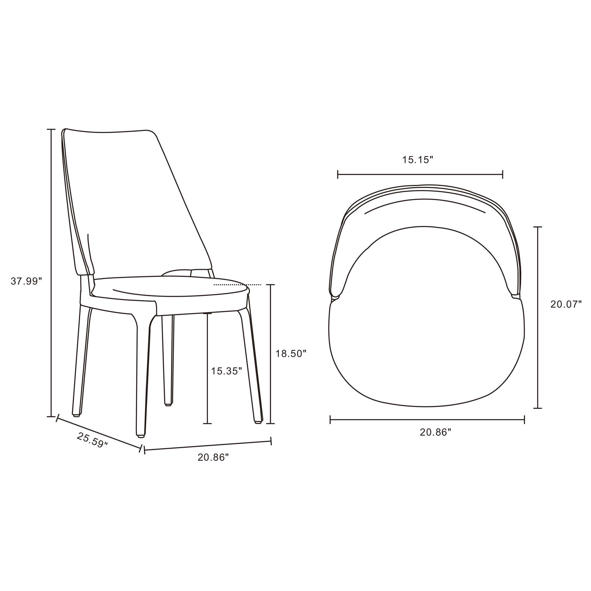 Kara - Dining Chair In (Set of 2) by HouseOfZazla