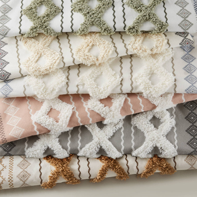 1 PC 50x84' Cotton Printed Window Panel with Chenille Stripe and Lining by HouseOfZazla
