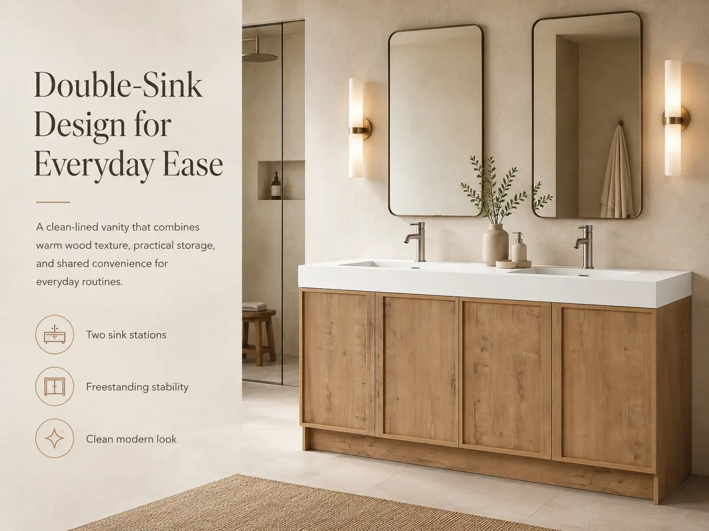 72" Freestanding Bathroom Vanity With Dual Resin Sink by HouseOfZazla
