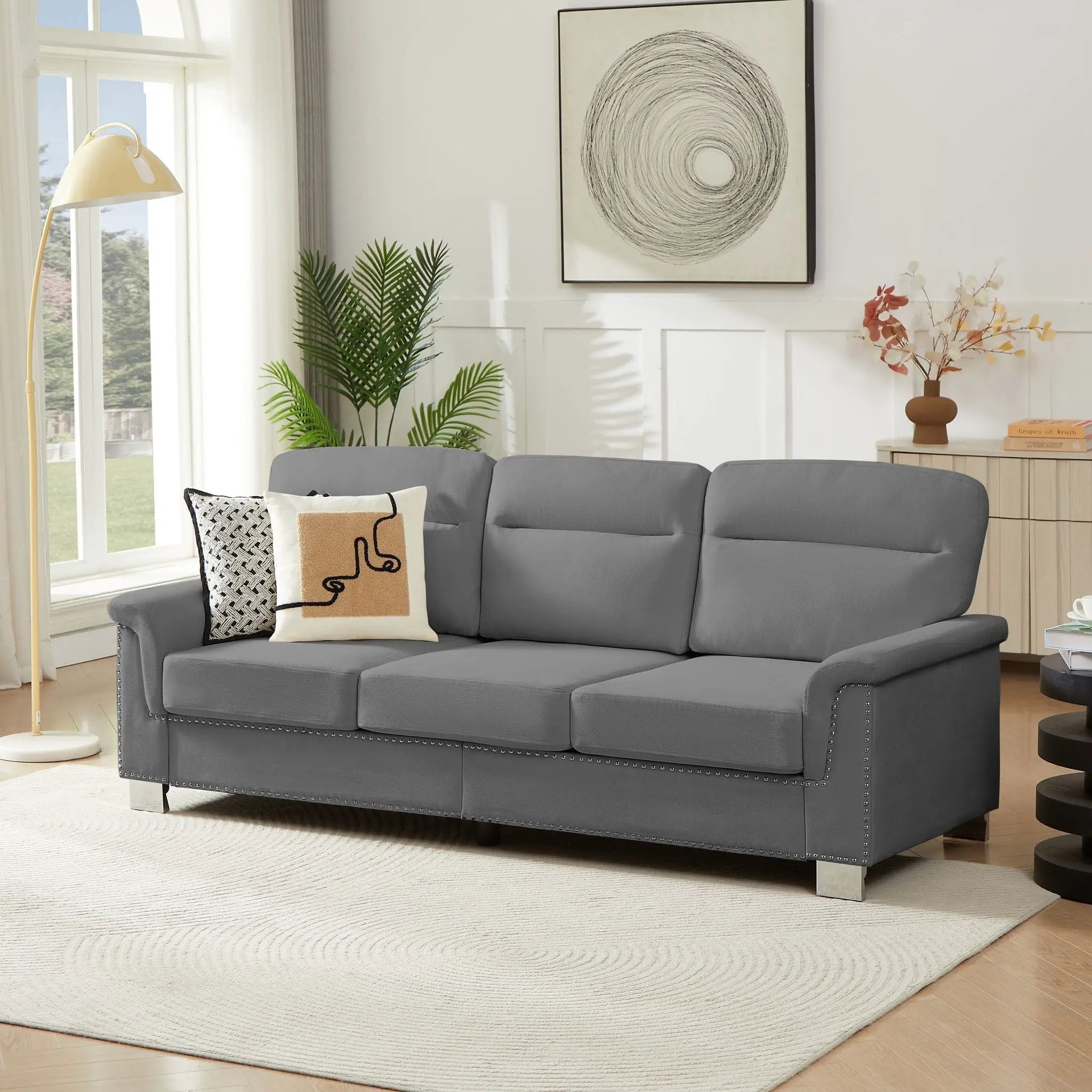 3 Seater Elegant Stationary Sofa by Unique Piece Furniture