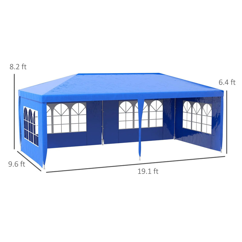 Outsunny 9.6' x 19' Large Party Tent by HouseOfZazla