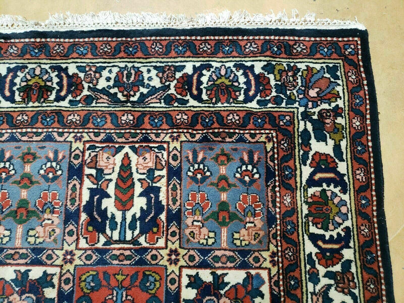 4' X 6' Vintage Handmade Indian Panel Design Wool Rug Veg Dyes by Jewel Rugs