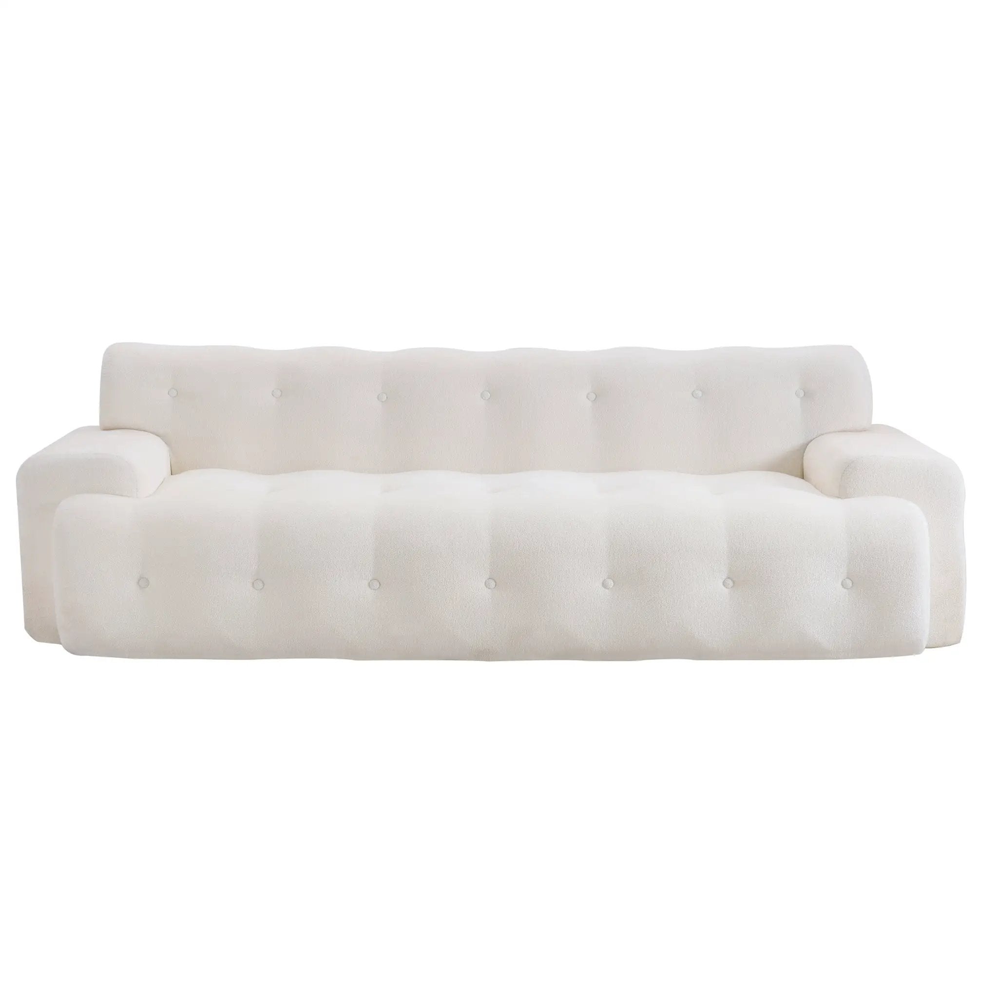88 in. Cloud 3 Seater Chenille Sofa with Button Tufted Upholstery by HouseOfZazla