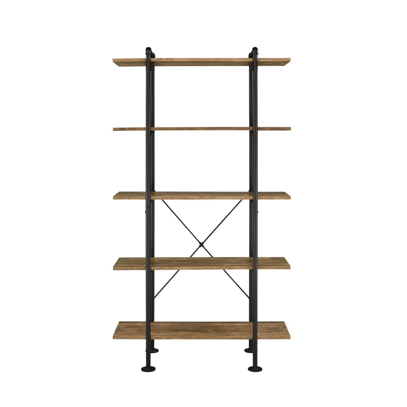 Nefo - Bookshelf - Rustic Oak & Black by Unique Piece Furniture