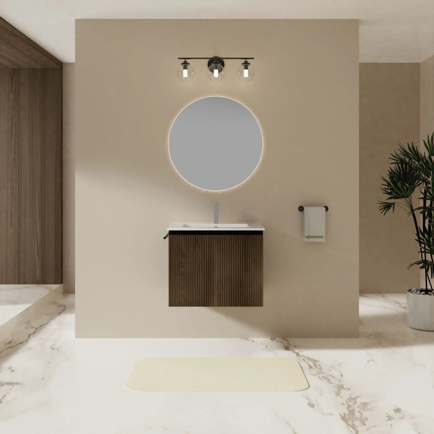 Floating Bathroom Vanity Combo, Towel Rack by HouseOfZazla