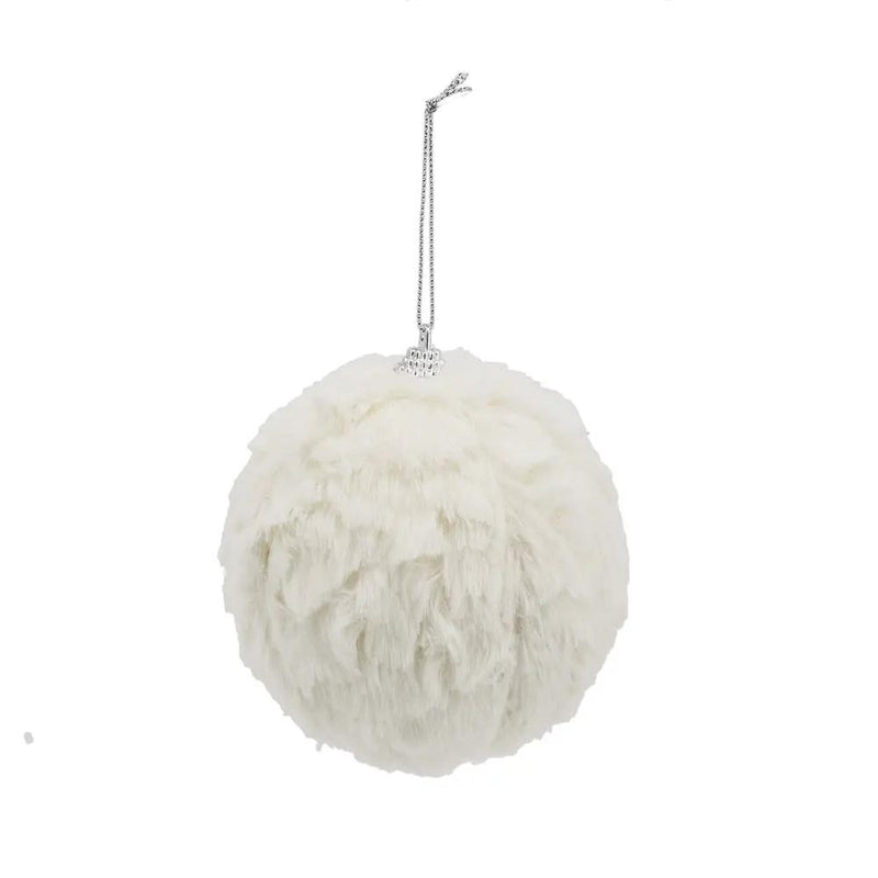 4" Cream Shabby Chic Ruffled Ornament Ball by HouseOfZazla