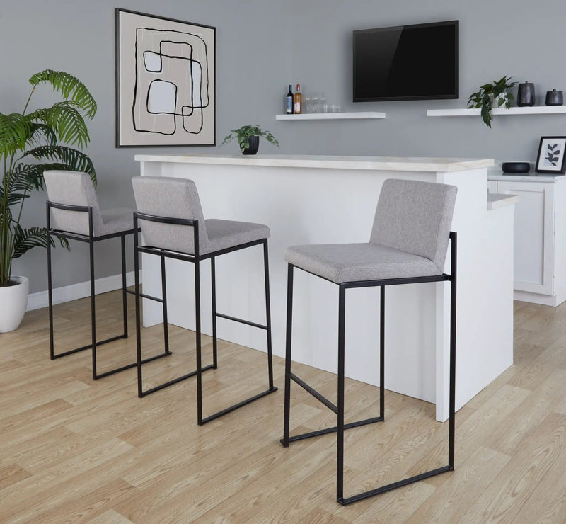 Fuji - Contemporary High Back Barstool Elegant Design by HouseOfZazla