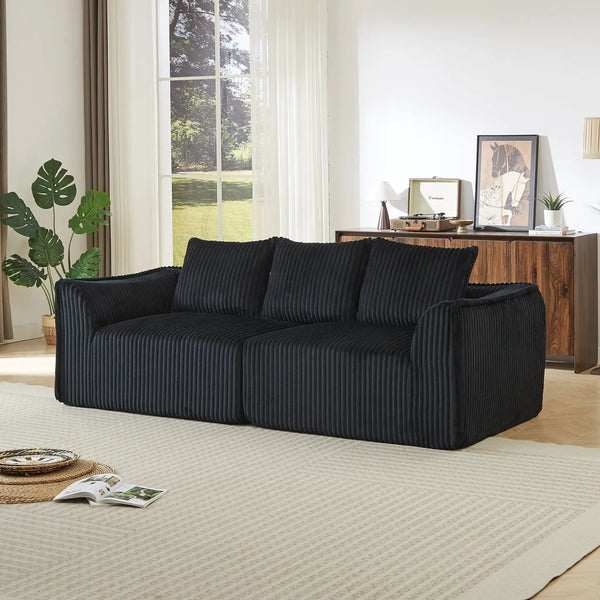 Minimalist 3-Seater Corduroy Sofa, photo 2 of 10