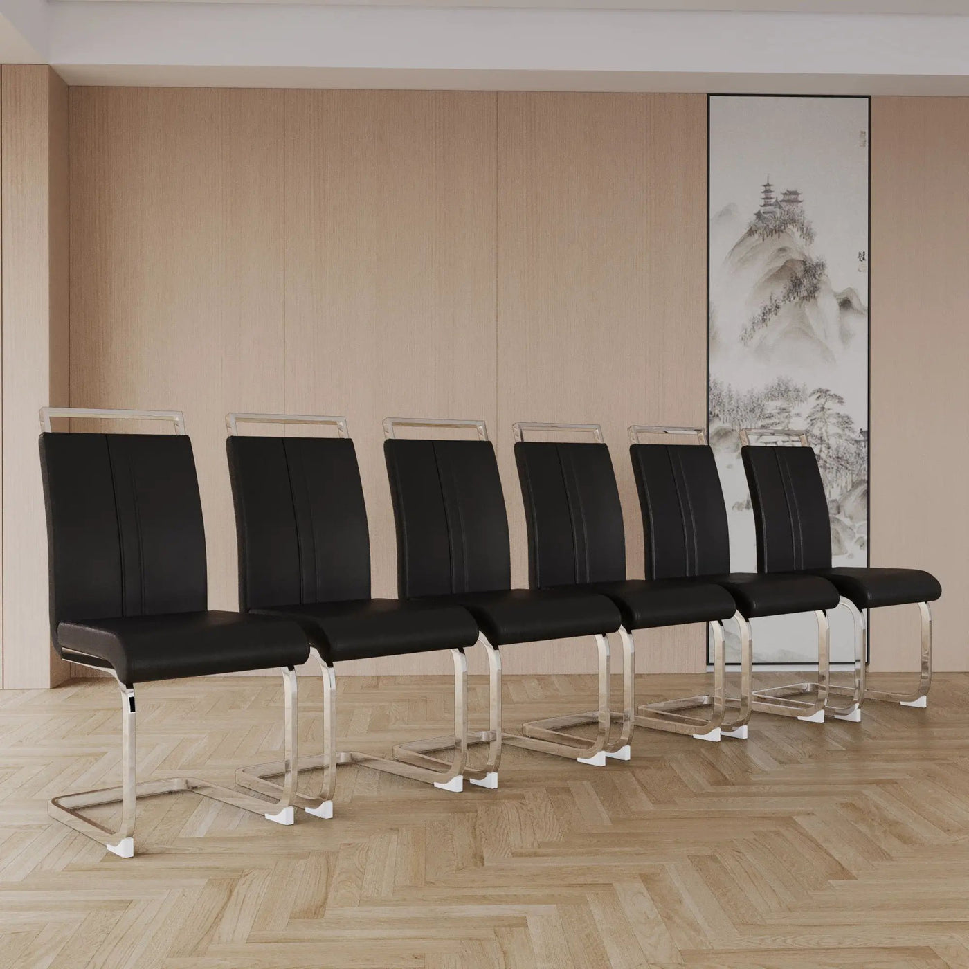 Modern Dining Chairs With Padded Seat, High Back by HouseOfZazla