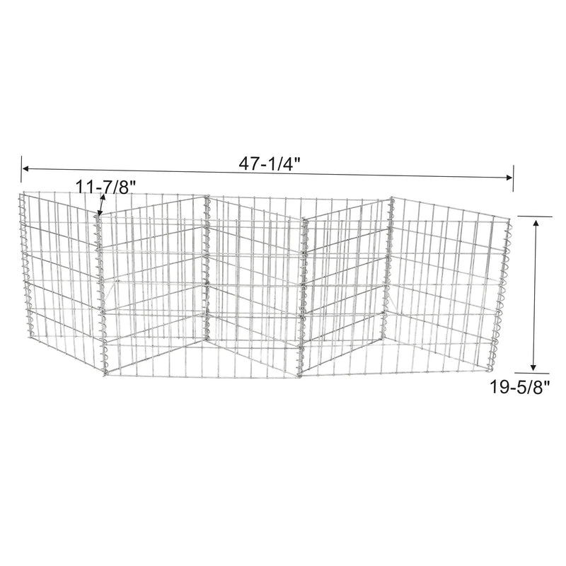 Galvanized Steel Gabion Basket with 3 Compartments by HouseOfZazla