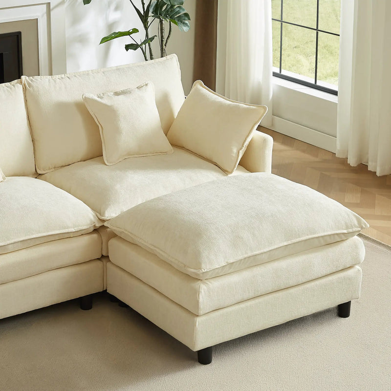 Modular Sectional Sofa, 110 Inch L-Shaped Couch Set for Living Room by HouseOfZazla