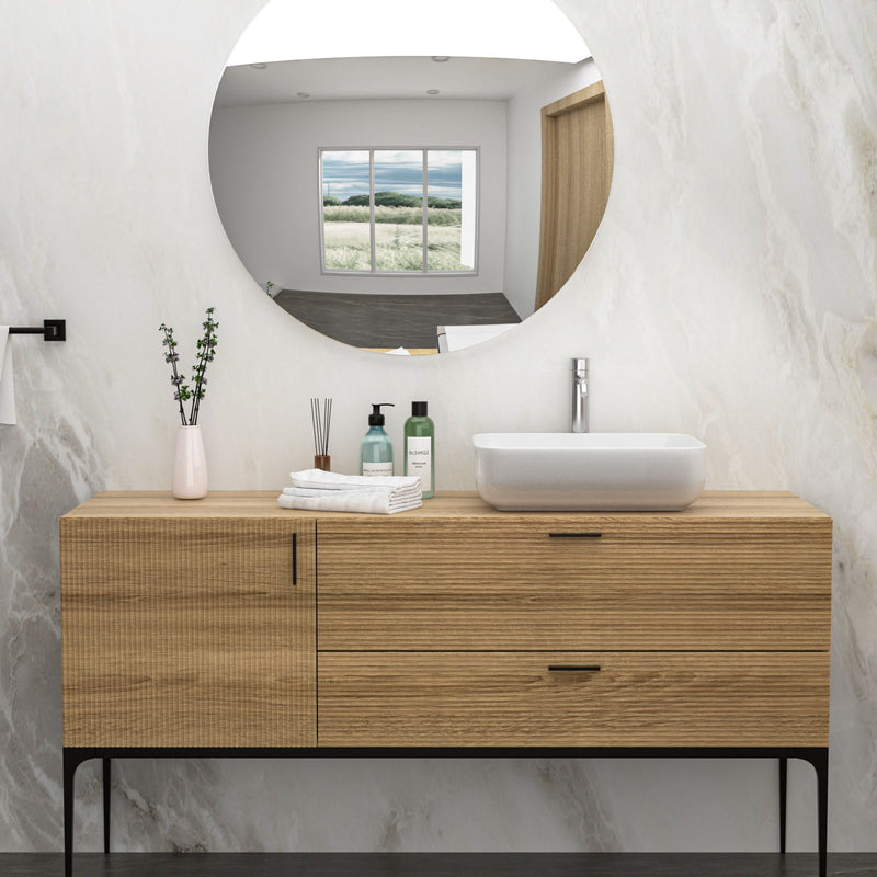 Rectangular Vessel Bathroom Sink, Modern - White by HouseOfZazla