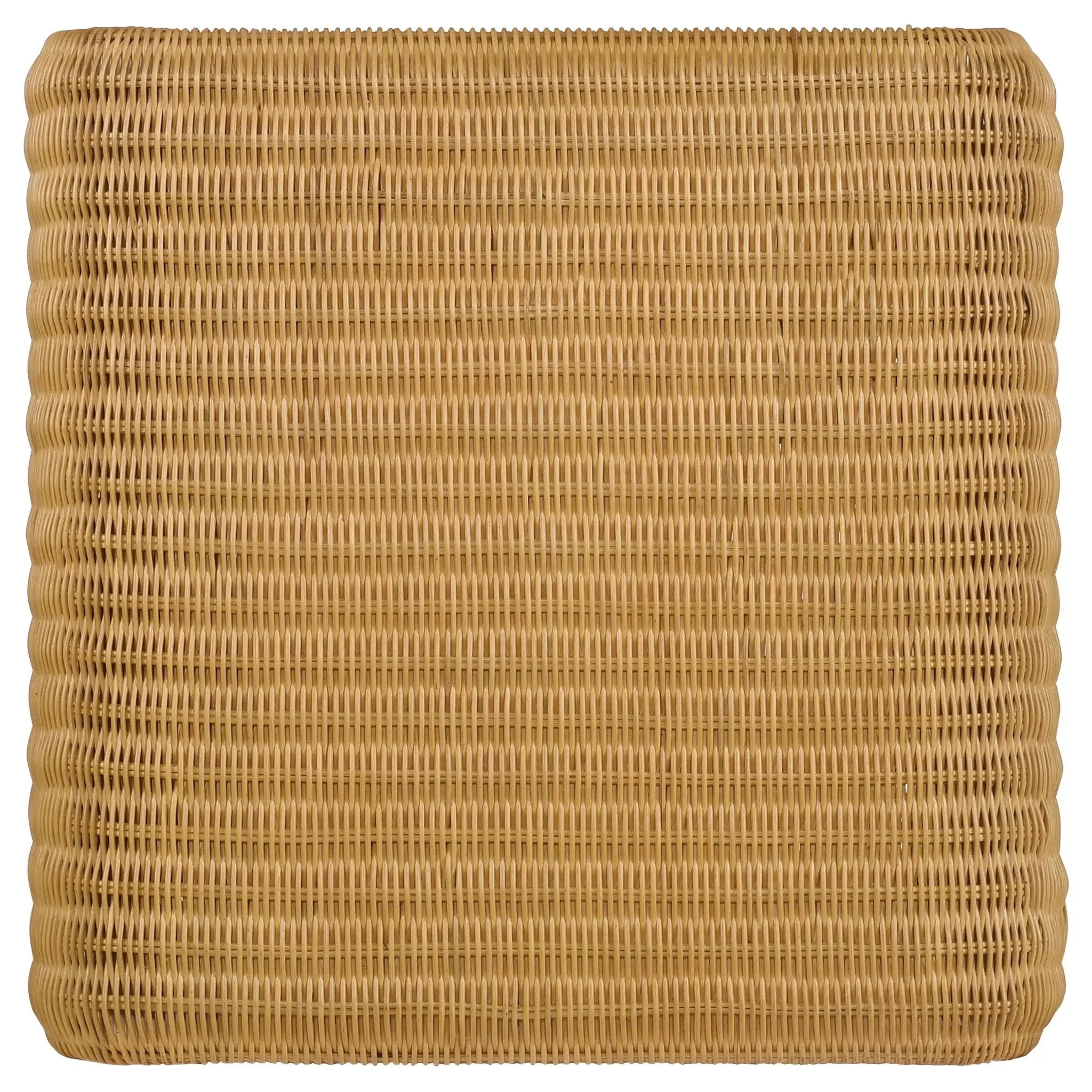 Cahya Square Woven Rattan End Table Natural by Unique Piece Furniture