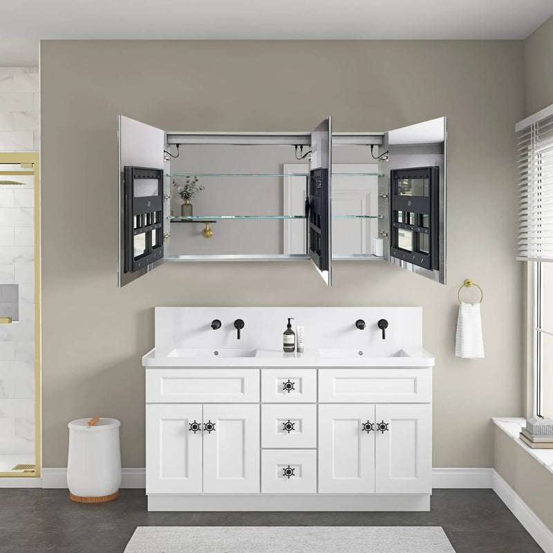 60 x 36 Inch LED Lighted Bathroom Medicine Cabinet by HouseOfZazla