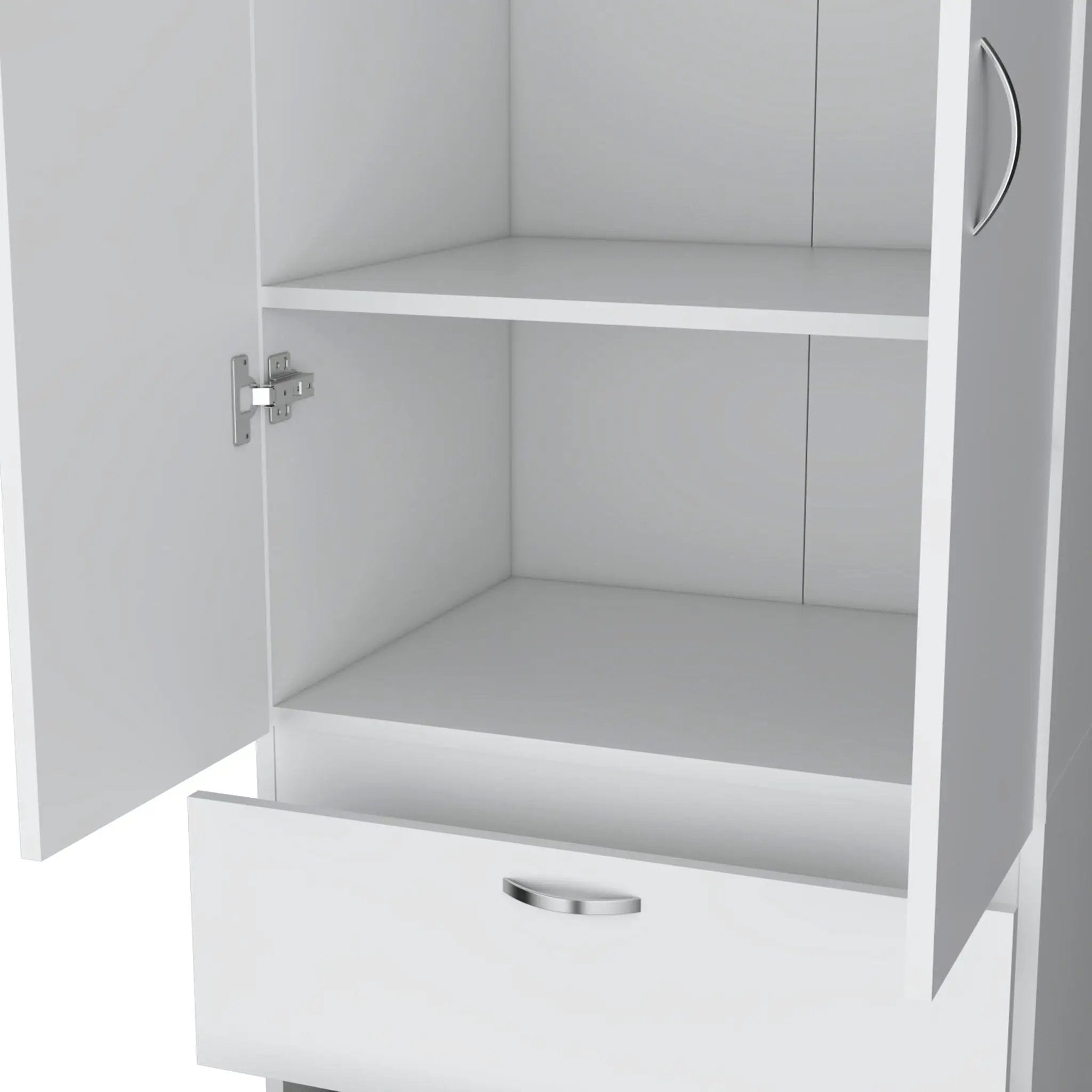 Armoire Organiser, Two Shelves, Rod, Double Door Cabinet Armoire by Unique Piece Furniture