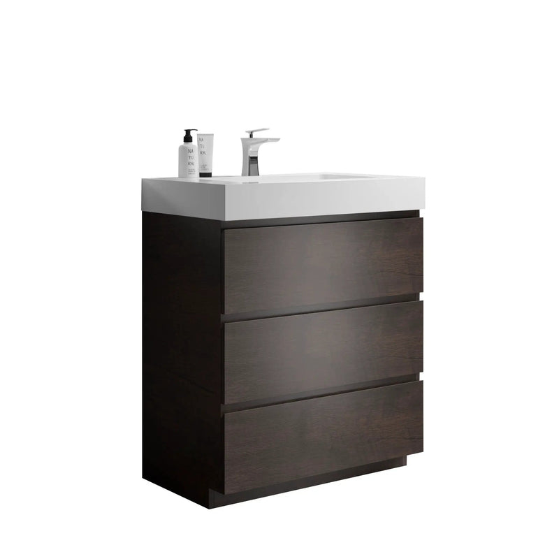 Alice - Bathroom Vanity With Large Storage Freestanding Bathroom Vanity, Sink For Modern Bathroom, One-Piece Sink Basin Without Drain And Faucet by Unique Piece Furniture