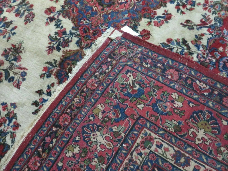 Persian Sarouk Rug 9x12 - Semi Open Field Medallion Carpet by Jewel Rugs