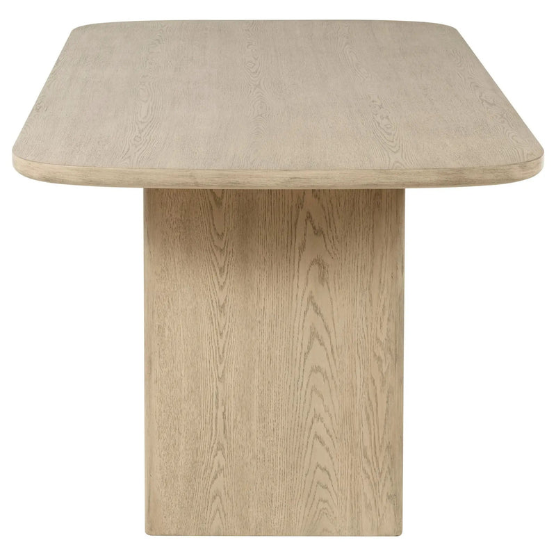 Kailani Cane Counter Height Storage Dining Table Beige Oak by Unique Piece Furniture