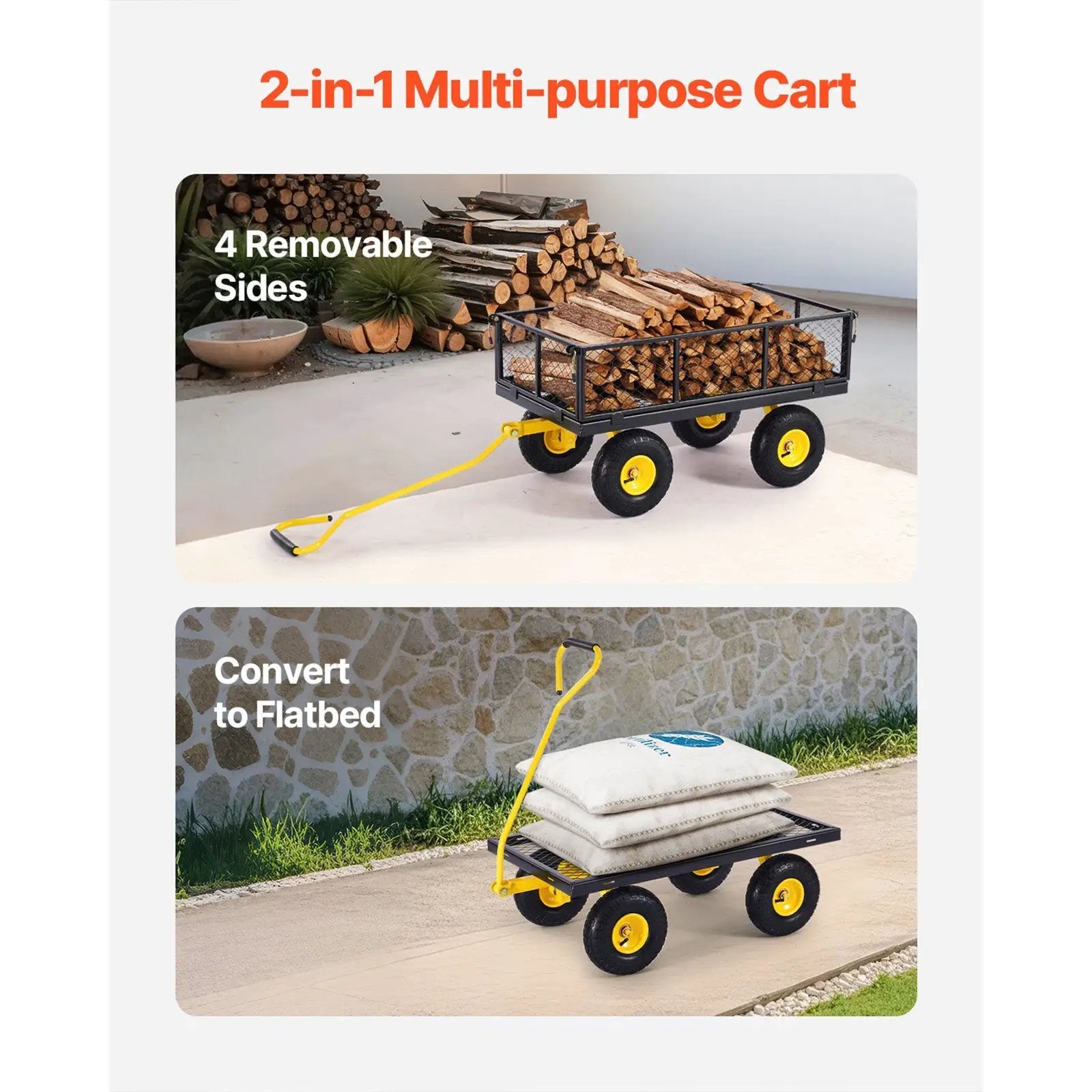 900 Lbs Heavy Duty Steel Garden Cart by HouseOfZazla