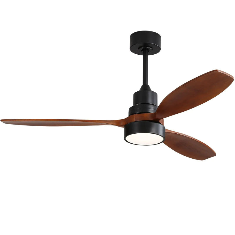 Ceiling Fan With Reversible DC Motor, LED Light & Remote Control by HouseOfZazla