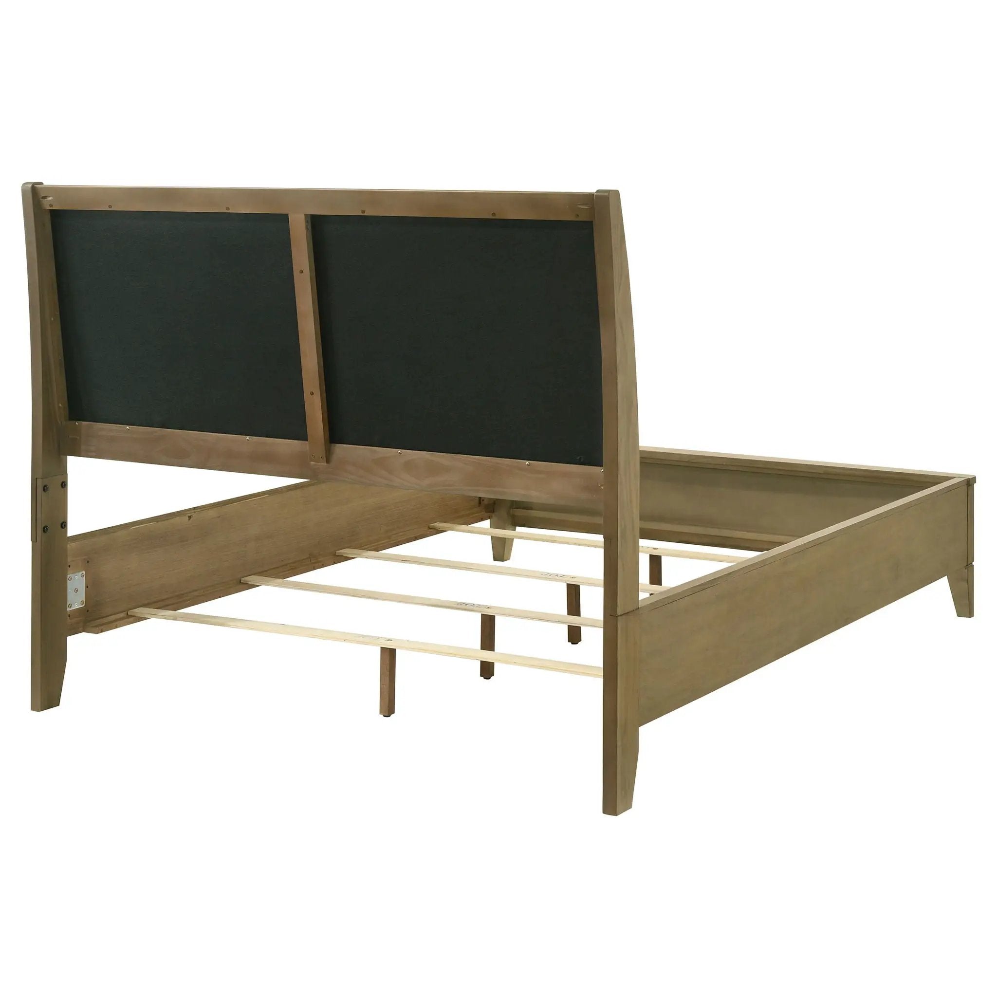 Granada Upholstered California King Panel Bed Natural Pine by Unique Piece Furniture