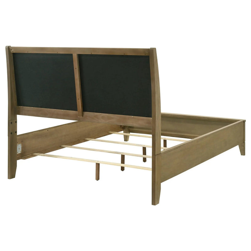 Granada Upholstered California King Panel Bed Natural Pine by Unique Piece Furniture